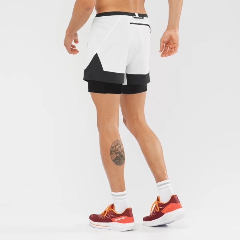 White Salomon Cross 2in1 Men's Shorts | IE OL4235